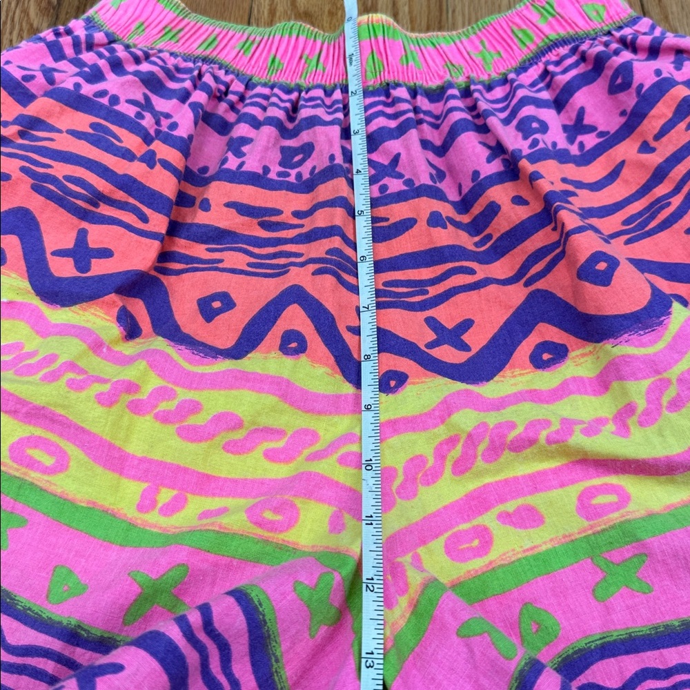 Vintage Ocean Pacific Neon Geometric Design Surf Shorts 80’s - Picture 6 of 16